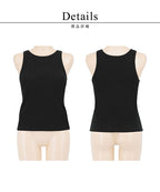 カップ付きアメリカンスリーブリブタンクトップ《BRAmone Fashion Easy》