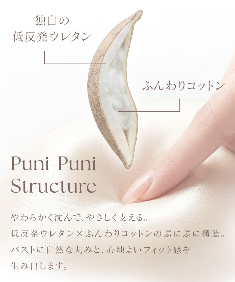 《ぷにぷにブラ》リボンレースブラ【ブラ単品】