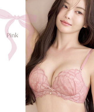 《ぷにぷにブラ》リボンレースブラ【ブラ単品】