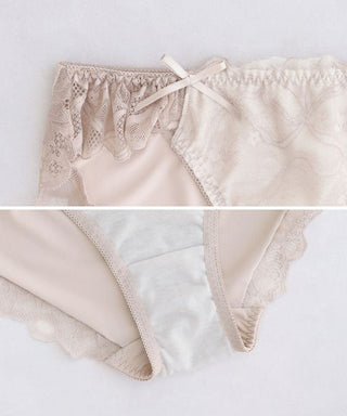 《ぷにぷにブラ》リボンレースフルバックショーツ【ショーツ単品】