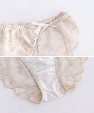 《ぷにぷにブラ》リボンレース レースバックショーツ【ショーツ単品】