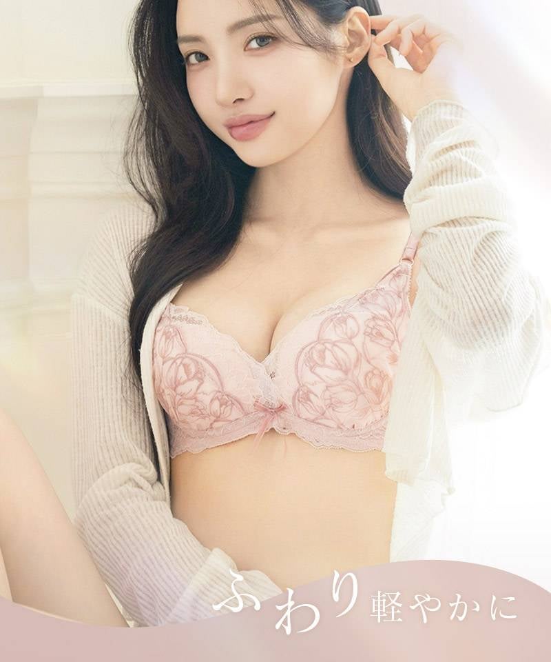 《Leene》チューリップレースブラ＆ショーツ
