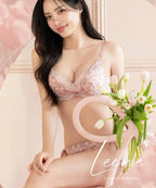 《Leene》チューリップレースブラ＆ショーツ