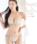《ぷにぷにブラ》リボンレースブラ＆ショーツ