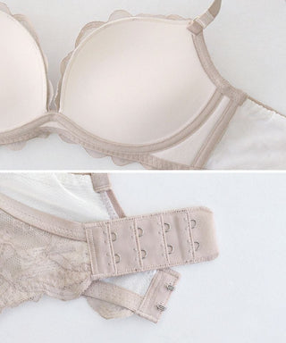 《ぷにぷにブラ》リボンレースブラ＆ショーツ