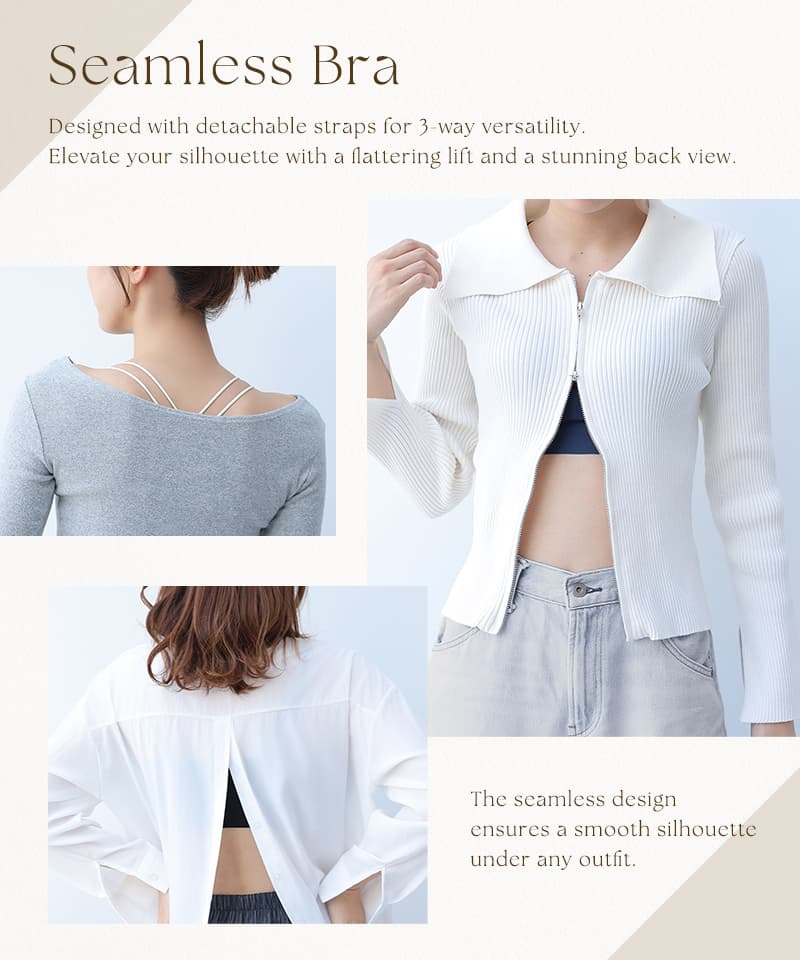 【一部再入荷】ひびかないブラ MiSEL-ミセル- シームレス ノンワイヤーブラ 【ブラ単品】