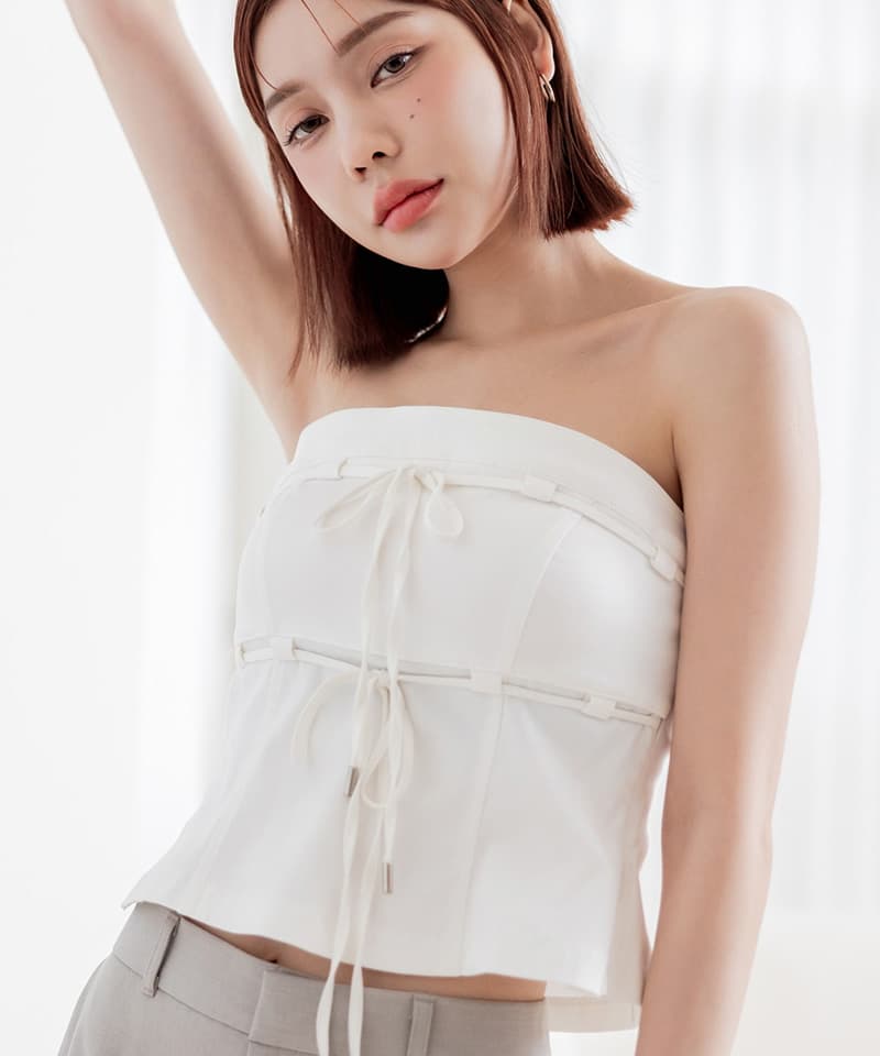 カップ付きツインリボンビスチェ《BRAmone Fashion Easy》