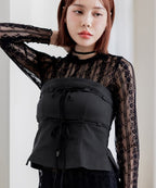 カップ付きツインリボンビスチェ《BRAmone Fashion Easy》