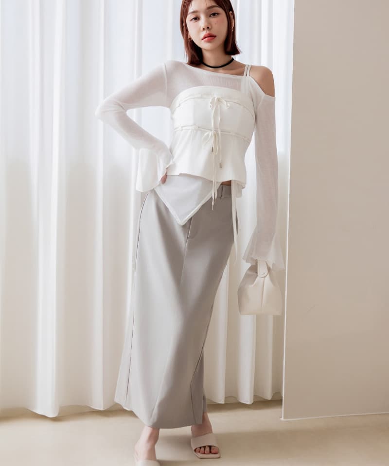 カップ付きツインリボンビスチェ《BRAmone Fashion Easy》