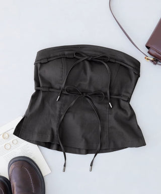 カップ付きツインリボンビスチェ《BRAmone Fashion Easy》