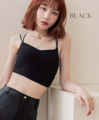 リブクロップド丈3wayストラップ《BRAmone Basic Natural》