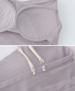 リブクロップド丈3wayストラップ《BRAmone Basic Natural》