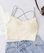 リブクロップド丈3wayストラップ《BRAmone Basic Natural》