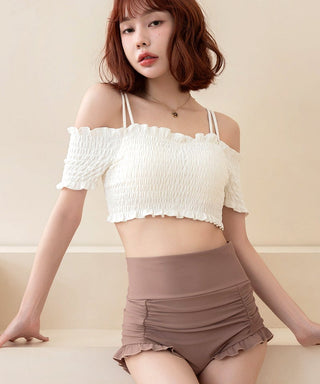 オフショルダービキニ3点セット《BRAmone Basic Volume+》