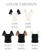 肩リボンカップ付きトップス《BRAmone Fashion Glamorous》
