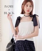 肩リボンカップ付きトップス《BRAmone Fashion Glamorous》