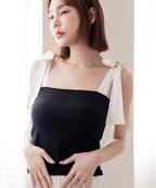 肩リボンカップ付きトップス《BRAmone Fashion Glamorous》