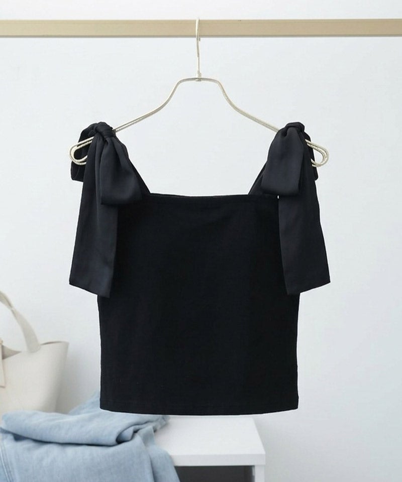 肩リボンカップ付きトップス《BRAmone Fashion Glamorous》