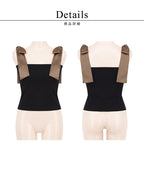 肩リボンカップ付きトップス《BRAmone Fashion Glamorous》