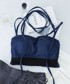 チョーカー付きデニムハーフトップ《BRAmone Fashion Glamorous》