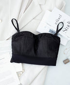 チョーカー付きデニムハーフトップ《BRAmone Fashion Glamorous》