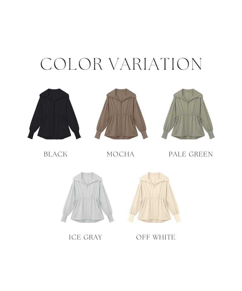 【再入荷】水陸両用UVカットパーカー ウエストギャザータイプ