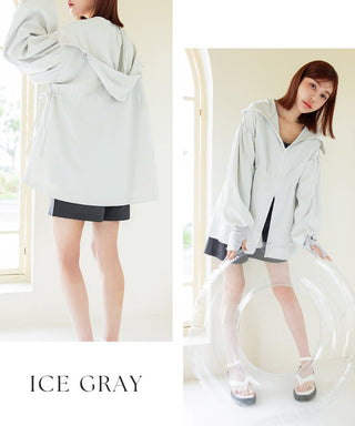 【再入荷】水陸両用UVカットパーカー ウエストギャザータイプ