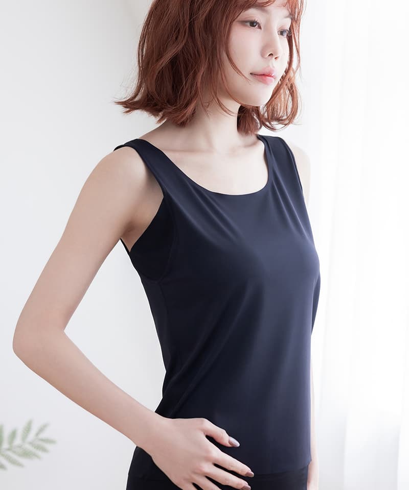 【再入荷】接触冷感 汗取り消臭インナー タンクトップ ハイバック型 Uバック型【単品/2枚/3枚セット】