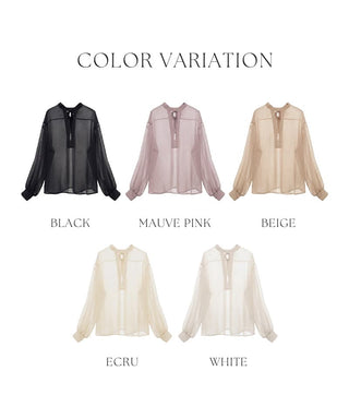 接触冷感シアーブラウス