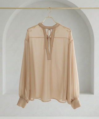 接触冷感シアーブラウス