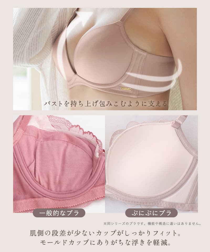 《ぷにぷにブラ》血色ノンワイヤーブラ【ブラ単品】