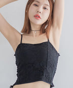 フラワーレースブラトップ【単品/ブラトップ&ショーツ】《BRAmone Fashion Glamorous》