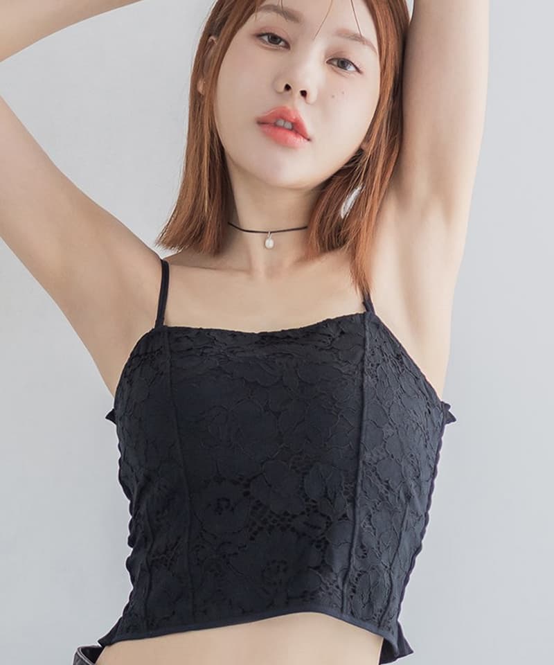 フラワーレースブラトップ【単品/ブラトップ&ショーツ】《BRAmone Fashion Glamorous》