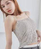 フラワーレースブラトップ【単品/ブラトップ&ショーツ】《BRAmone Fashion Glamorous》