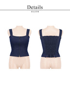 ジップデニムカップ付きビスチェ《BRAmone Fashion Glamorous》