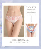 《Leene》アジサイレースブラ＆ショーツ