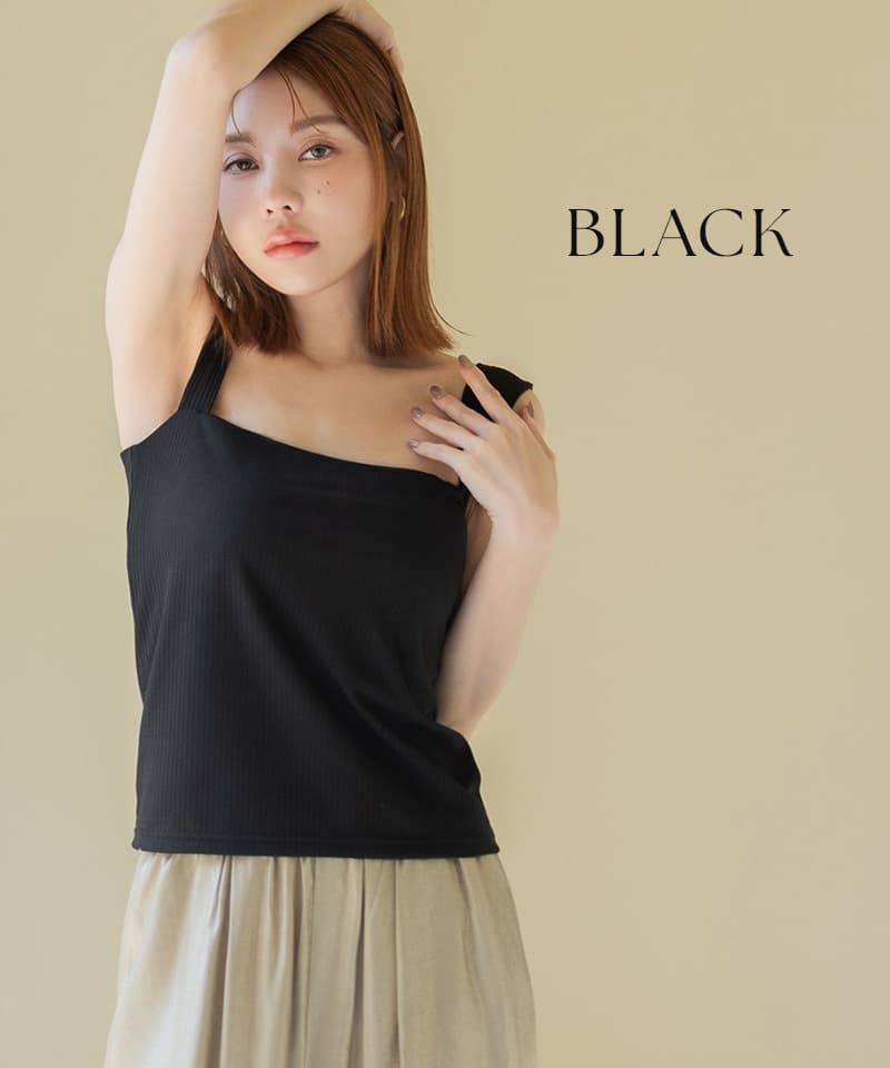【NEW】スクエアネックリブブラトップ《BRAmone Fashion Glamorous》