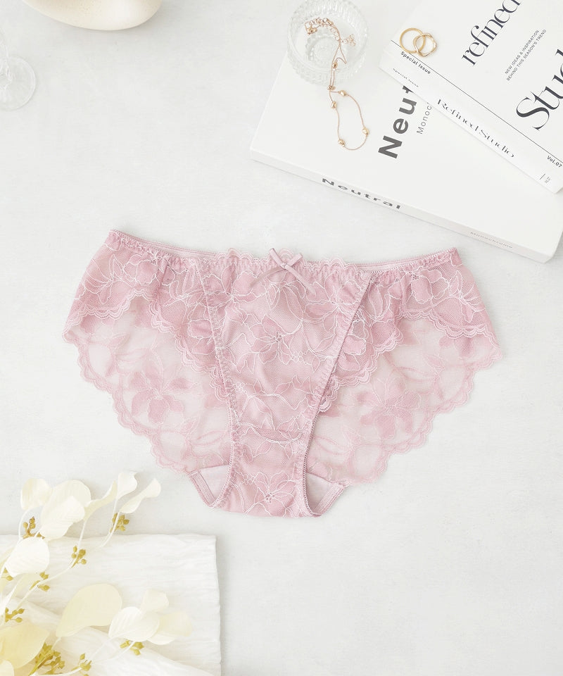 《ぷにぷにブラ》ペタルレースバックショーツ【ショーツ単品】