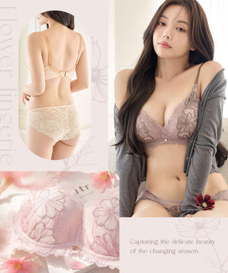 《Leene》コスモスレースブラ＆ショーツ