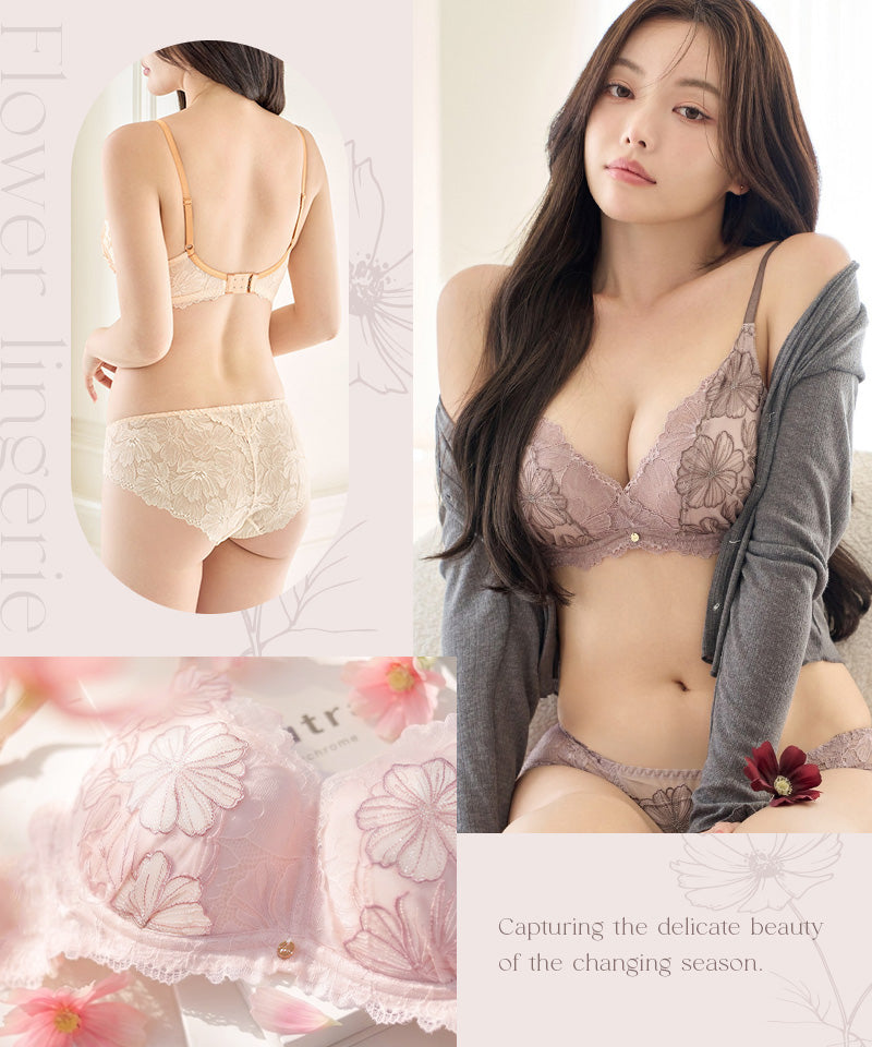 《Leene》コスモスレースブラ＆ショーツ