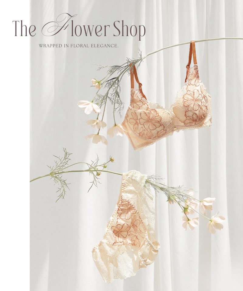 《Leene》コスモスレースブラ＆ショーツ