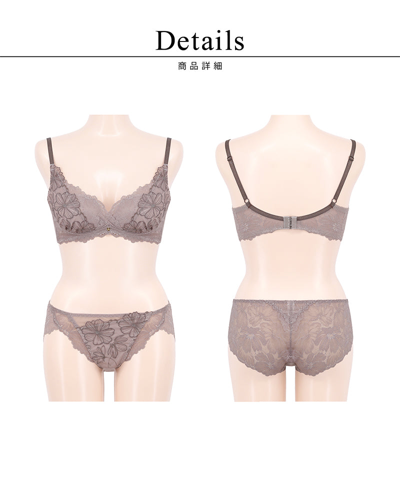 《Leene》コスモスレースブラ＆ショーツ