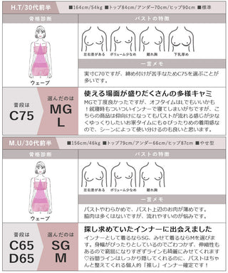 リブブラトップ 胸元カバー型《BRAmone Basic Natural》