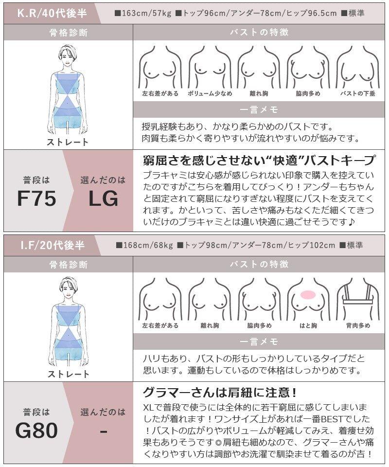 リブブラトップ 胸元カバー型《BRAmone Basic Natural》