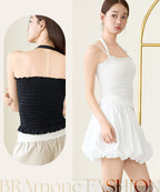 【今季限定カラー追加】3WAYシャーリングブラトップ《BRAmone Fashion Glamorous》