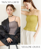 【今季限定カラー追加】3WAYシャーリングブラトップ《BRAmone Fashion Glamorous》