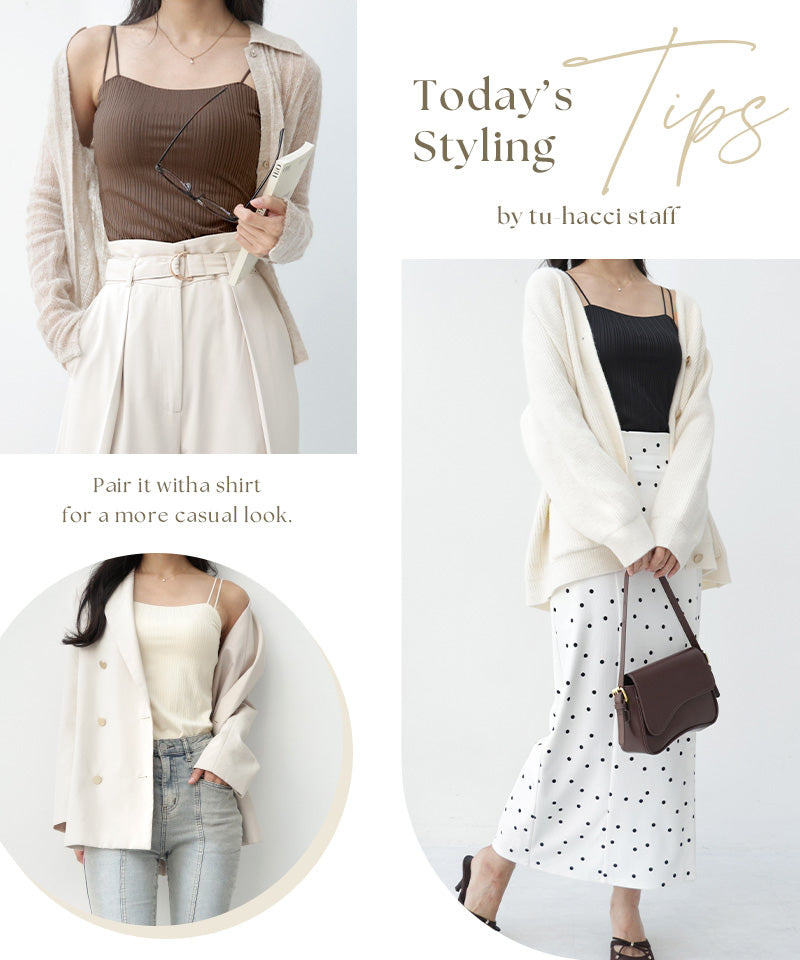 リブツインストラップブラトップ《BRAmone Fashion Glamorous》
