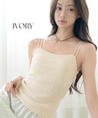 【新色追加】リブツインストラップブラトップ《BRAmone Fashion Glamorous》