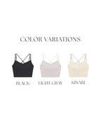 リブクロップド丈3wayストラップ《BRAmone Basic Natural》