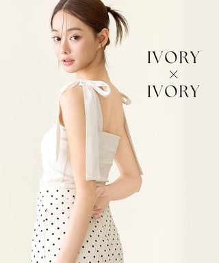 肩リボンカップ付きトップス《BRAmone Fashion Glamorous》